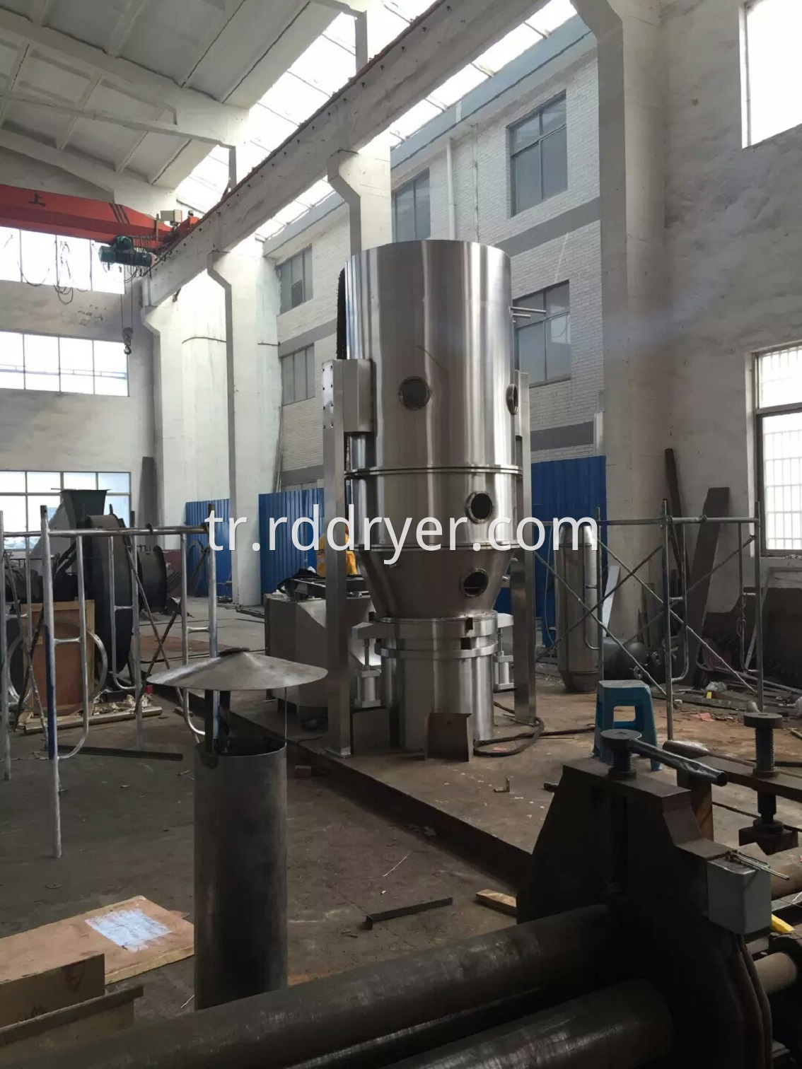 Fluid bed dryer for pharmaceutical, chemical industry